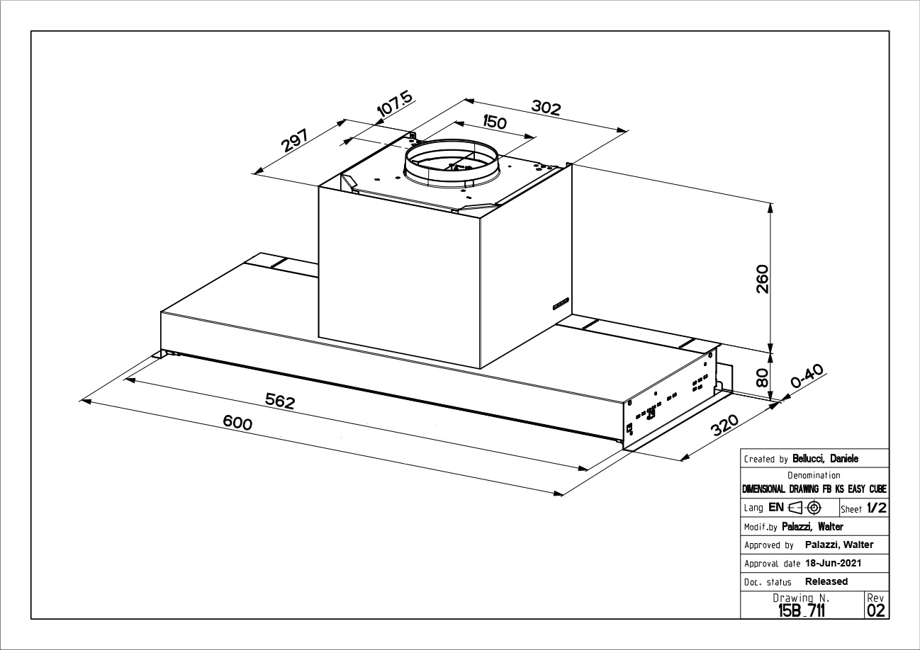 Faber hood IN-NOVA zero drip lite A60 cod.305.0703.267